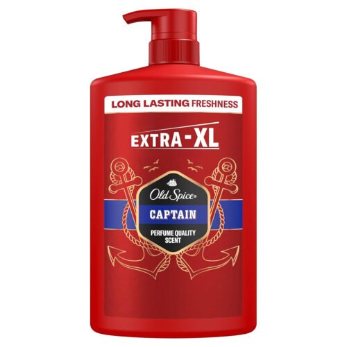 Old Spice Captain 3-in-1 Duschgel für Haar, Gesicht und Körper 1000 ml, langanhaltende Frische, Duft