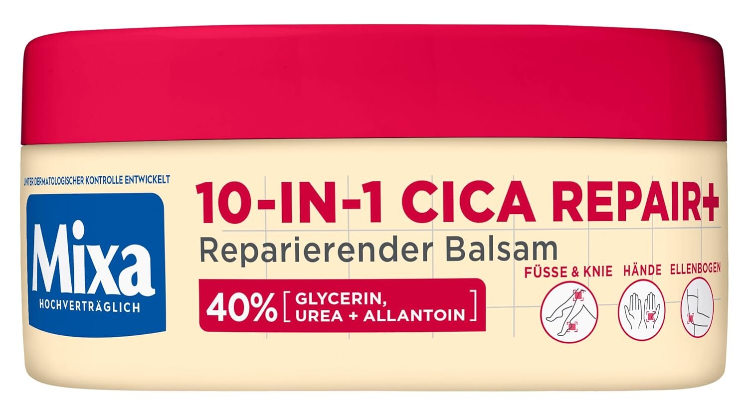 Mixa Urea Balsam, mit 40% Glycerin, Urea und Allatoin, reparierend, feuchtigkeitsspendend