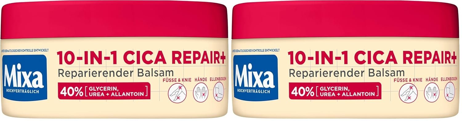 Mixa Urea Balsam, mit 40% Glycerin, Urea und Allatoin, reparierend, feuchtigkeitsspendend – Bild 2